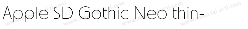 Apple SD Gothic Neo thin字体转换